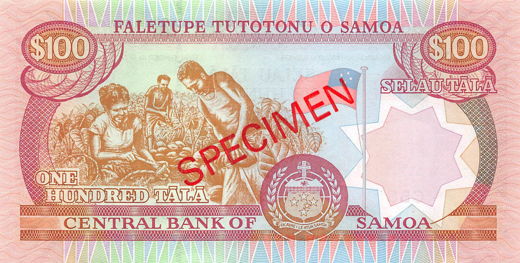 P-37s Samoa 100 Tala 2006 Unc Specimen