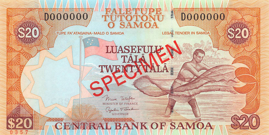 P-35bs Samoa 20 Tala 2005 Unc Specimen