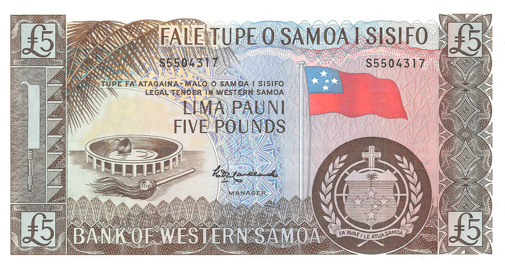 P-15CS Samoa Western 5 Pounds 2020 Unc