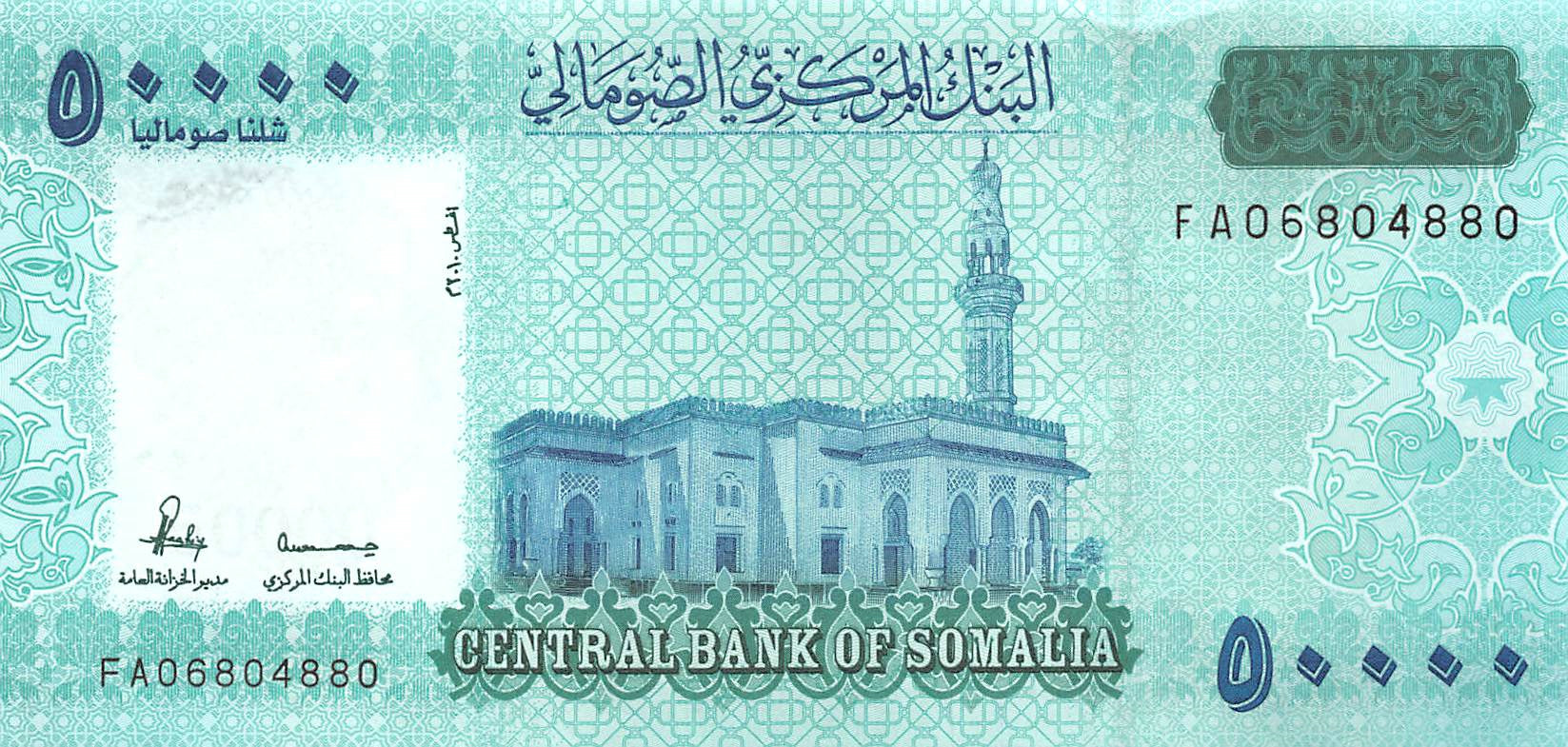 P-38a-43a - Somalia set 1000-50.000 Shilling-2010 Unc
