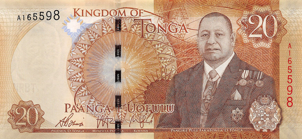 P-047 Tonga 20 Pa'anga 2015 Unc