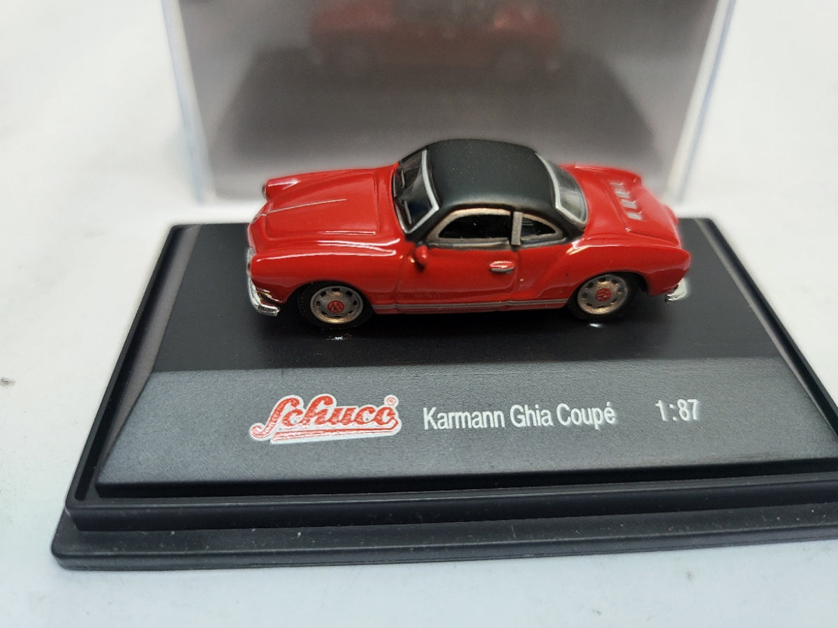 Volkswagen Karmann Ghia Coupé Rood/Zwart - Schuco 1:87