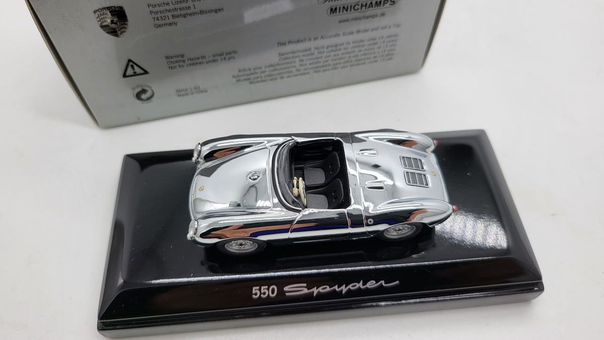 Minichamps Porsche 550 Spyder - Chrome - 1:43 - Limited Edition