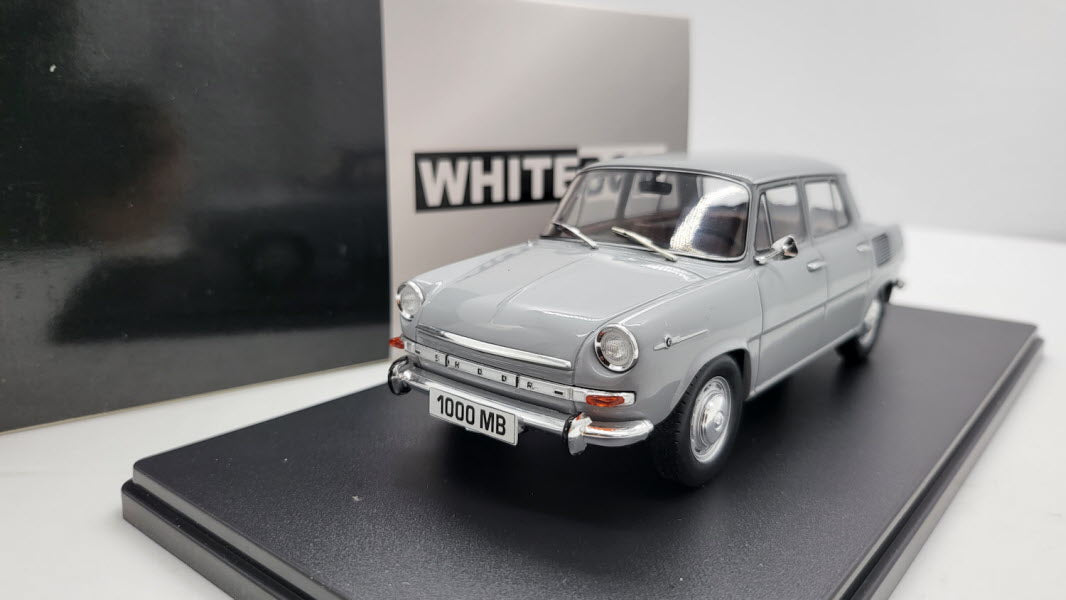 Whitebox Skoda 1000 MB Grijs 1964 - Schaal 1:24
