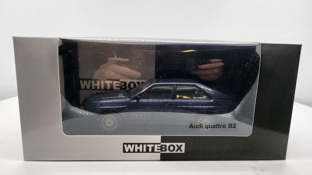 Whitebox Audi Quattro Coupé B2 Blauw - Schaal 1:24