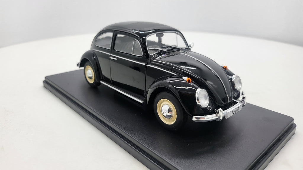 Whitebox Volkswagen Kever 1200 Zwart 1960 - Schaal 1:24