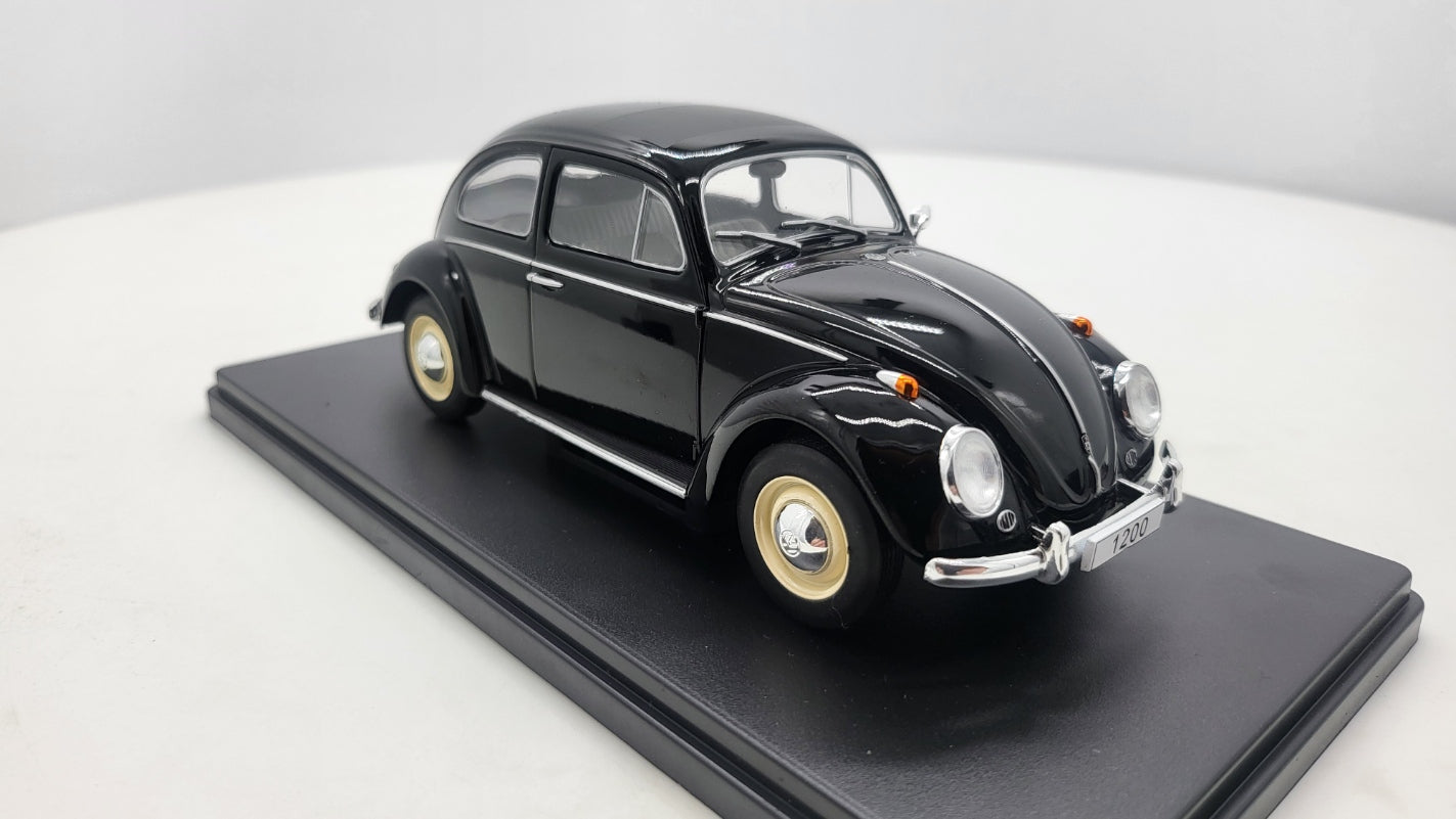 Whitebox Volkswagen Kever 1200 Zwart 1960 - Schaal 1:24