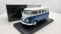 Whitebox Volkswagen T1 Spijlbus Blauw/Wit 1960 - Schaal 1:24