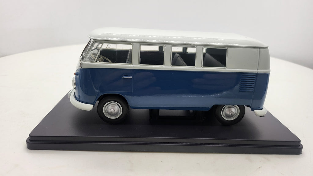 Whitebox Volkswagen T1 Spijlbus Blauw/Wit 1960 - Schaal 1:24