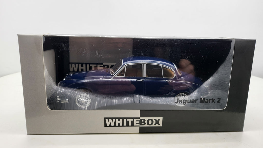 Whitebox Jaguar Mark 2 Donkerblauw 1959 - Schaal 1:24