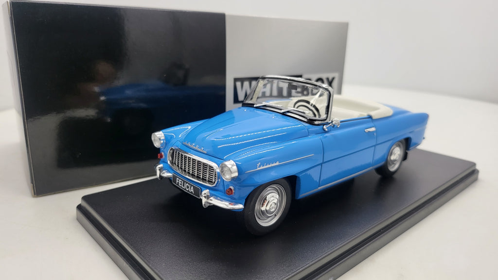 Whitebox Skoda Felicia Cabrio Blauw 1959 - Schaal 1:24