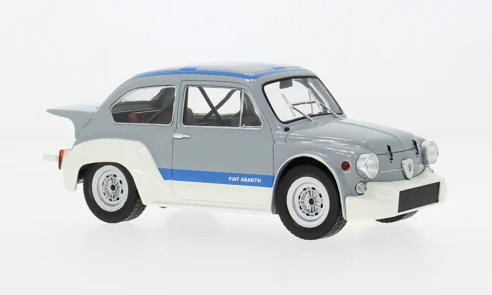 Fiat Abarth 1000 Gr.2 Grijs/Blauw 1970 - WhiteBox 1:24