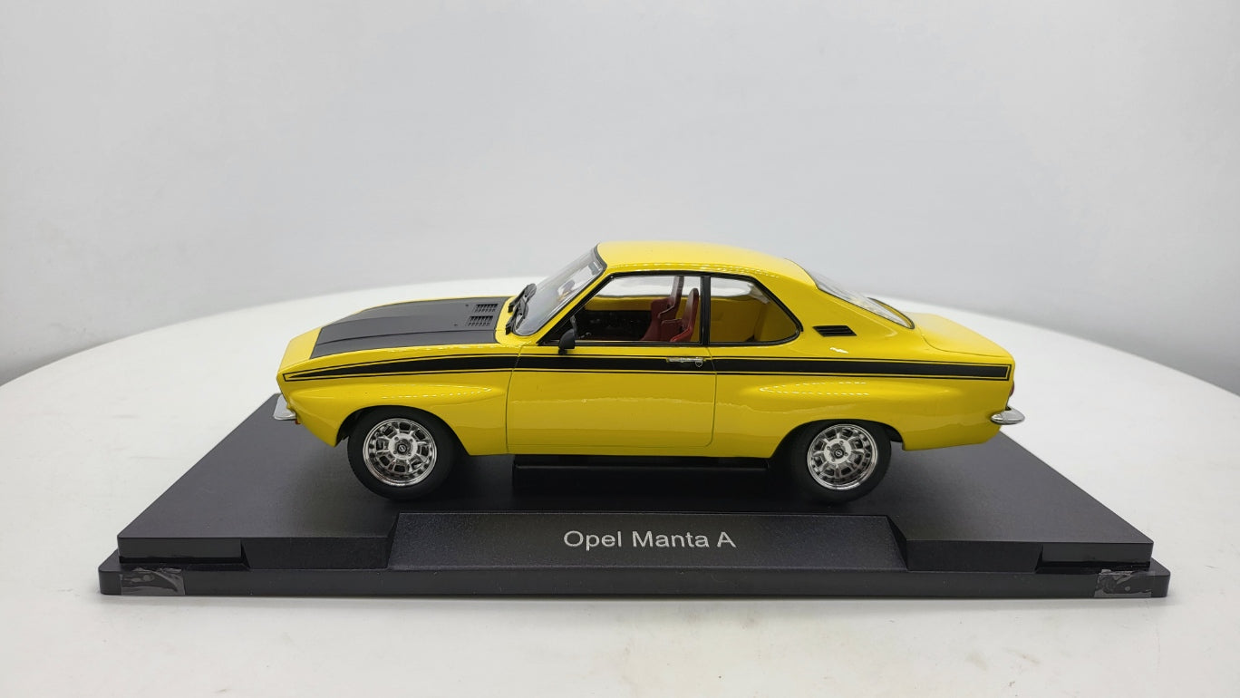 MCG: Opel Manta A Irmscher Geel/Zwart (1974) - Schaal 1:18