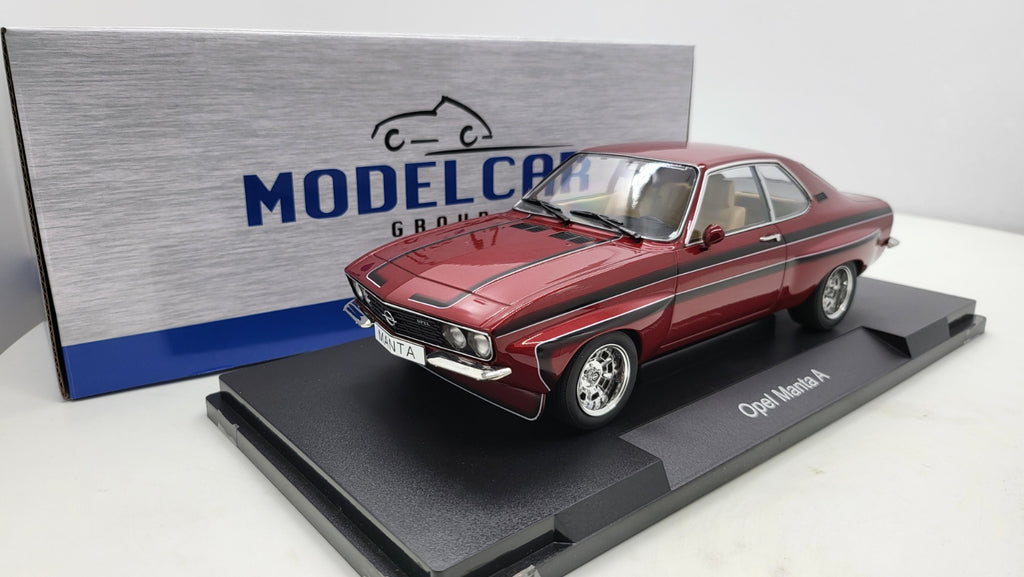 MCG: Opel Manta A Irmscher Donker Rood (1974) - Schaal 1:18