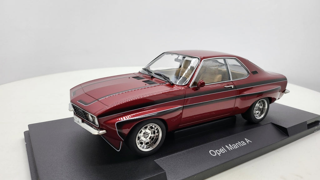 MCG: Opel Manta A Irmscher Donker Rood (1974) - Schaal 1:18