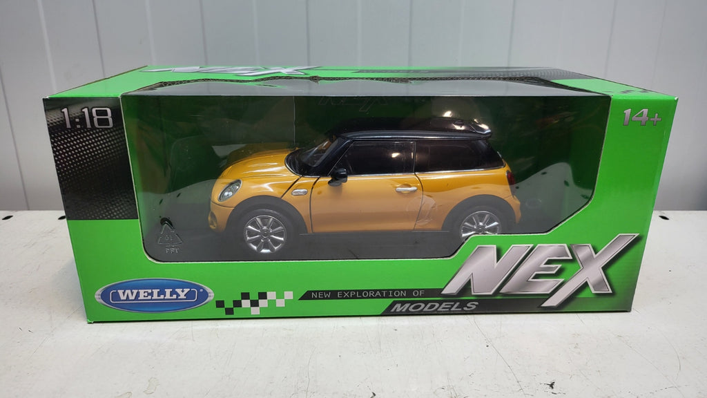New Mini Cooper S 2014 Oranje/Zwart — Welly NEX 1:18
