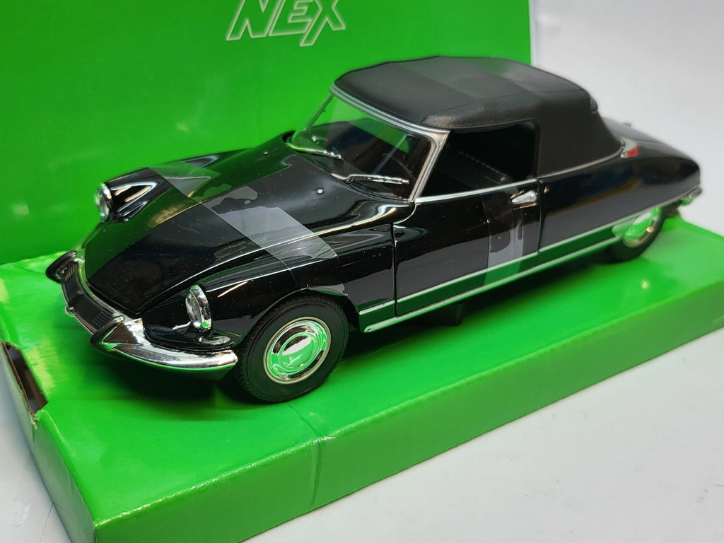 Welly Nex Citroën DS 19 Cabriolet Gesloten Dak Zwart - Schaal 1:24