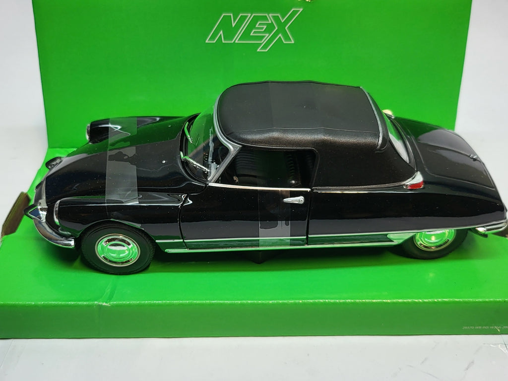 Welly Nex Citroën DS 19 Cabriolet Gesloten Dak Zwart - Schaal 1:24