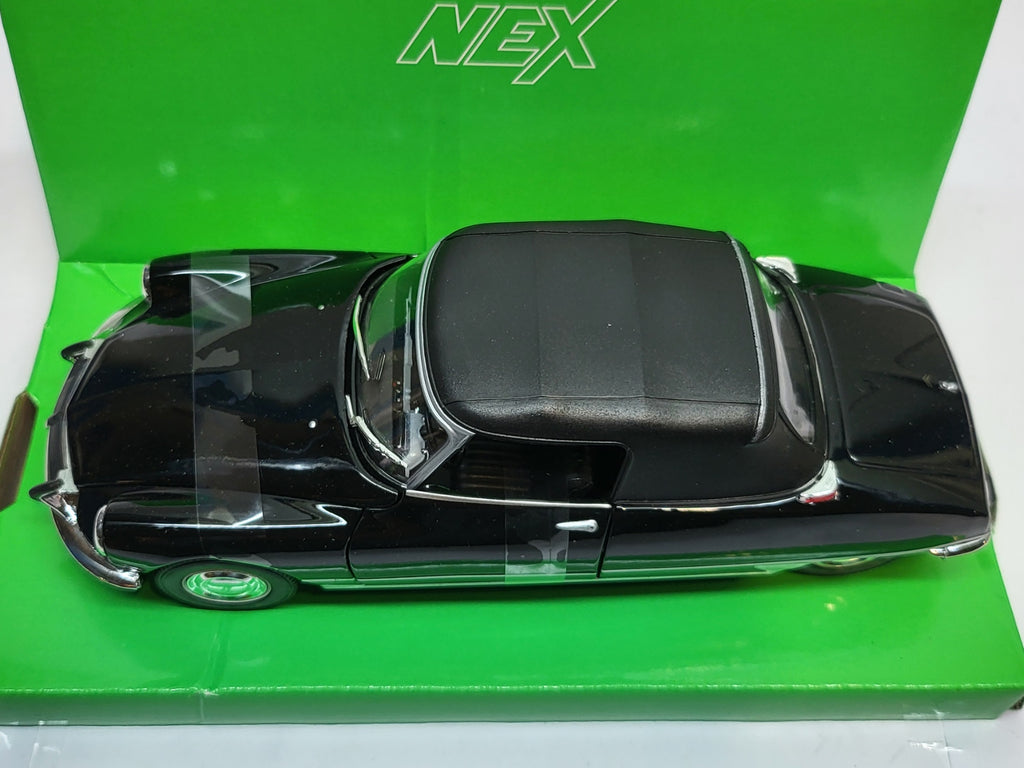 Welly Nex Citroën DS 19 Cabriolet Gesloten Dak Zwart - Schaal 1:24