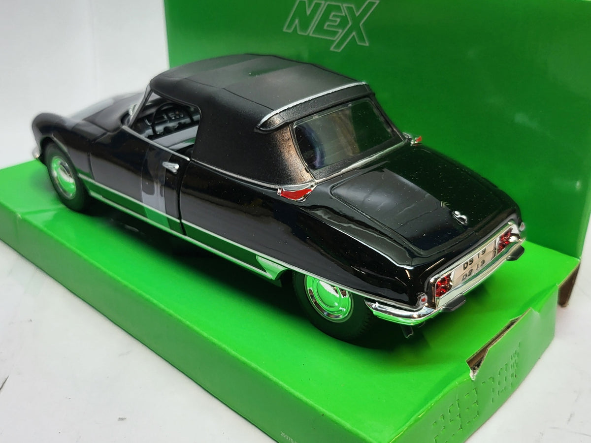 Welly Nex Citroën DS 19 Cabriolet Gesloten Dak Zwart - Schaal 1:24