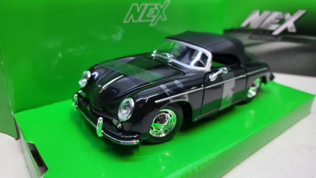 Porsche 356 A Speedster Zwart 1955 Welly 1:24