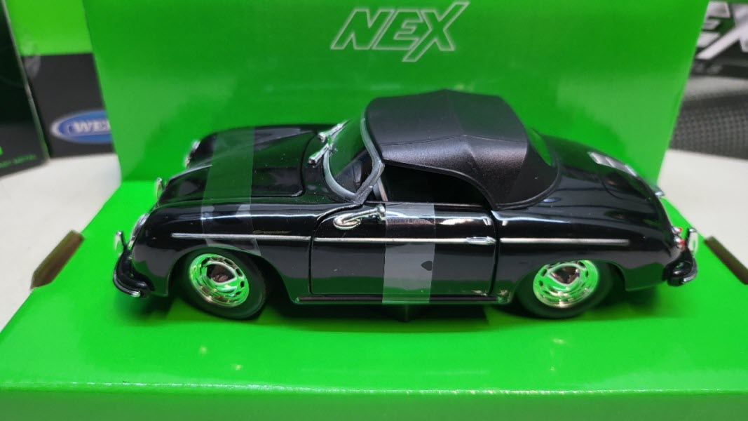 Porsche 356 A Speedster Zwart 1955 Welly 1:24