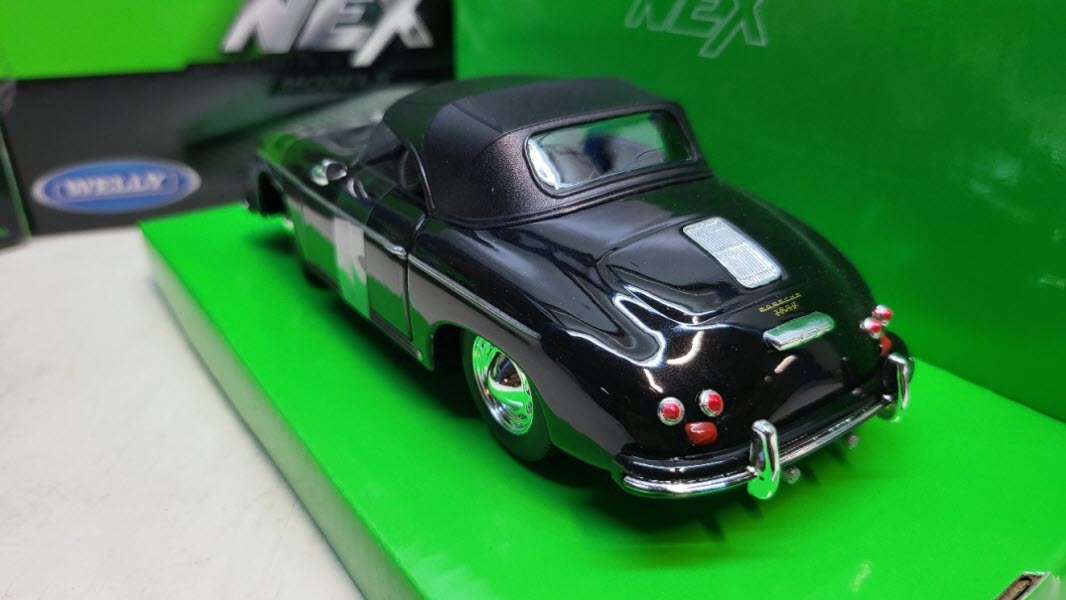 Porsche 356 A Speedster Zwart 1955 Welly 1:24