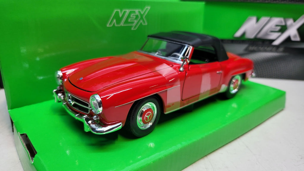 Mercedes-Benz 190 SL (W121) 1955 Rood 1:24 - Welly (WEL24118H-RED)