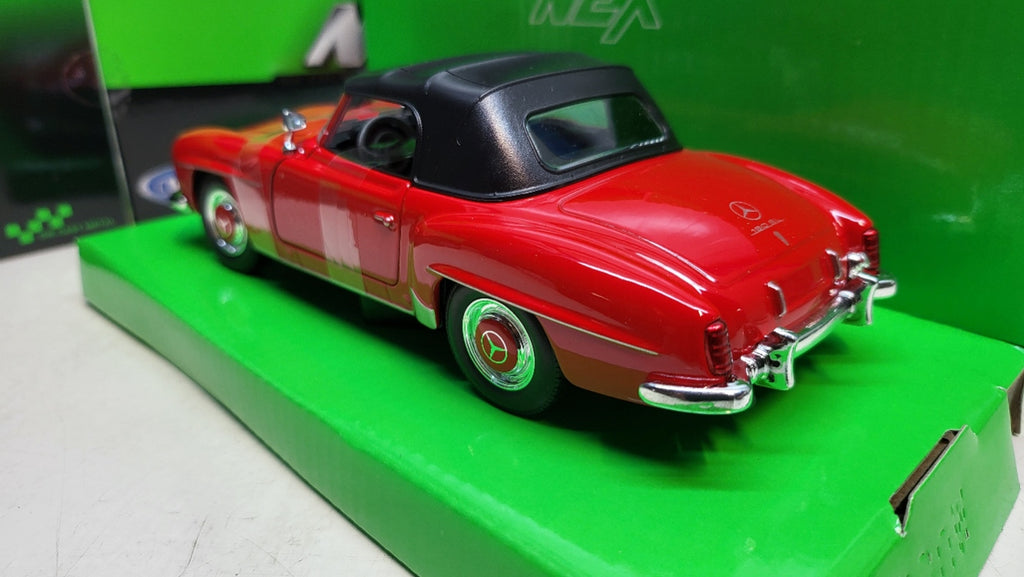 Mercedes-Benz 190 SL (W121) 1955 Rood 1:24 - Welly (WEL24118H-RED)