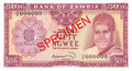 P-009s - Zambia 50 Ngwee 1969 UNC Specimen