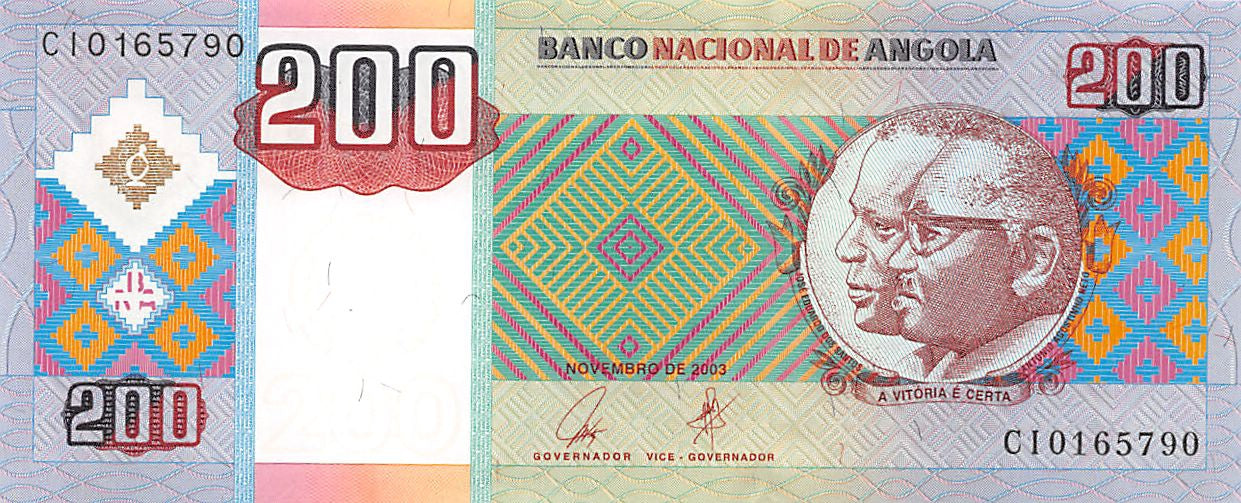 P-148a - Angola 200 Kwanzas 2003 Unc