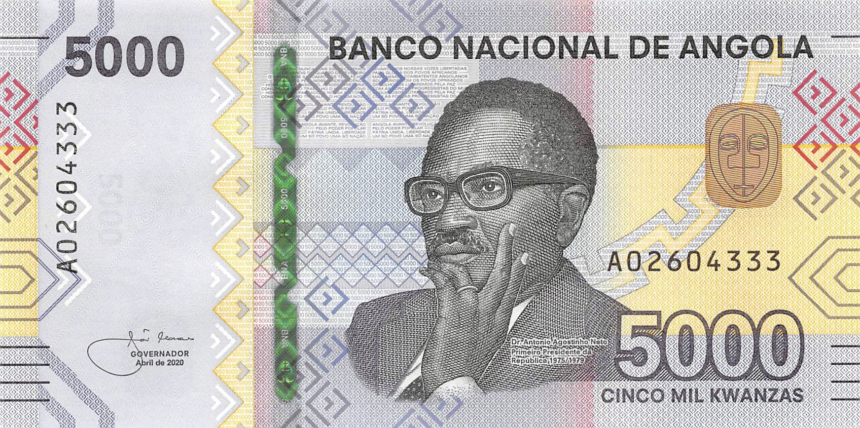 P-164a - Angola 5000 Kwansas 2020 Unc