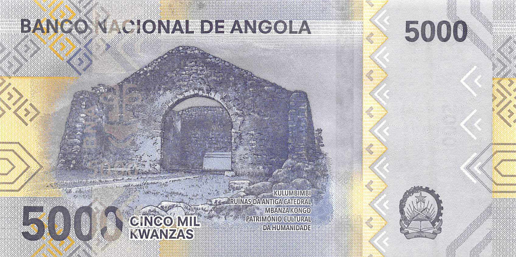 P-164a - Angola 5000 Kwansas 2020 Unc
