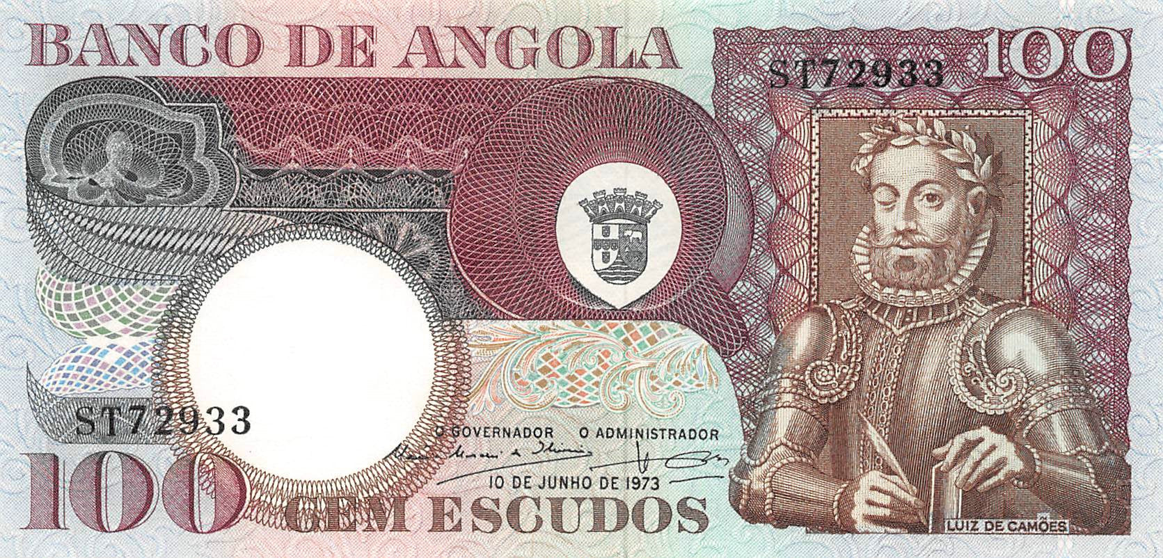 P-106a - Angola 100 Escudos 1973 Unc