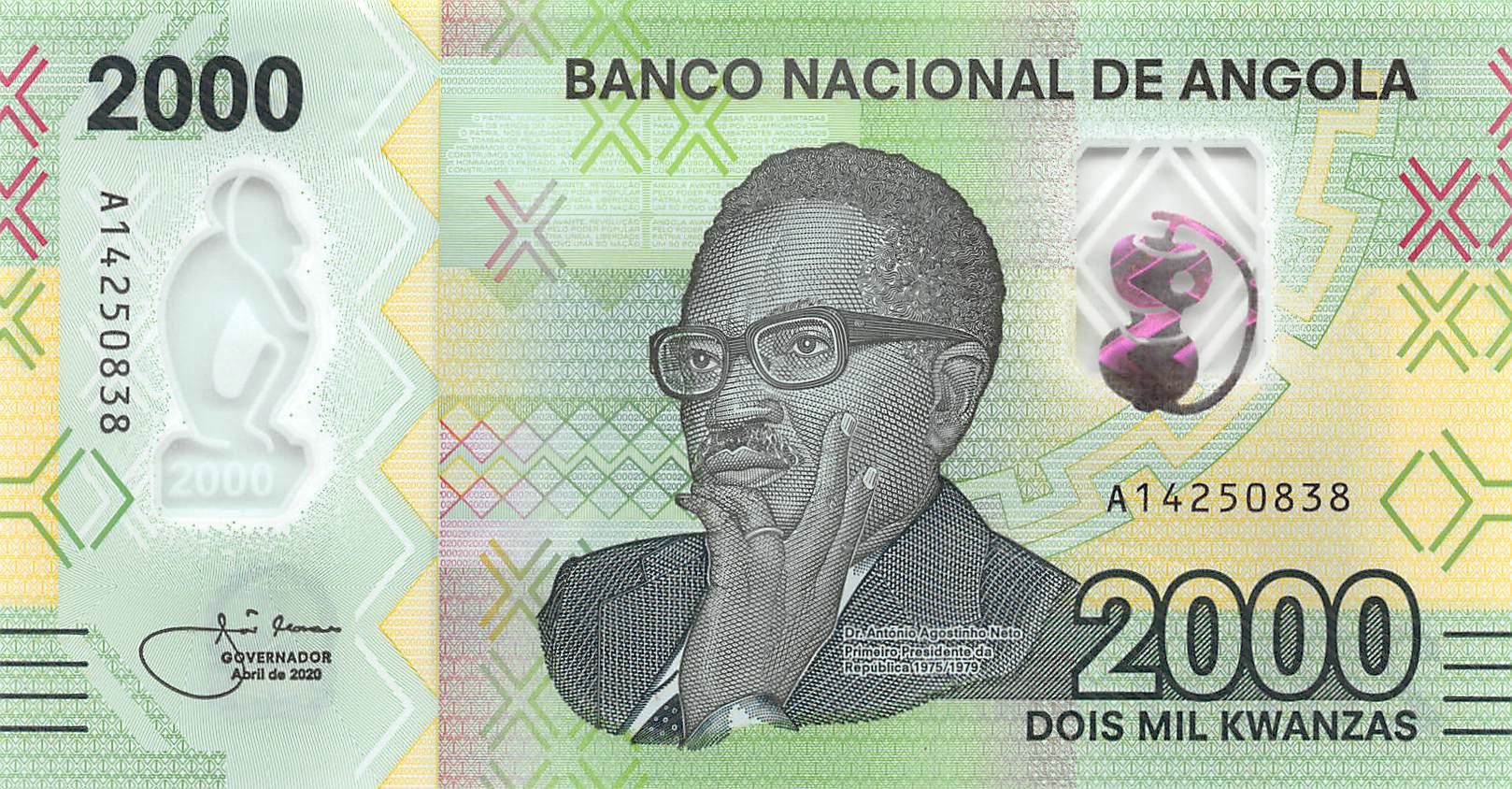 P-163a - Angola 2000 Kwansas 2020 Unc Polymer