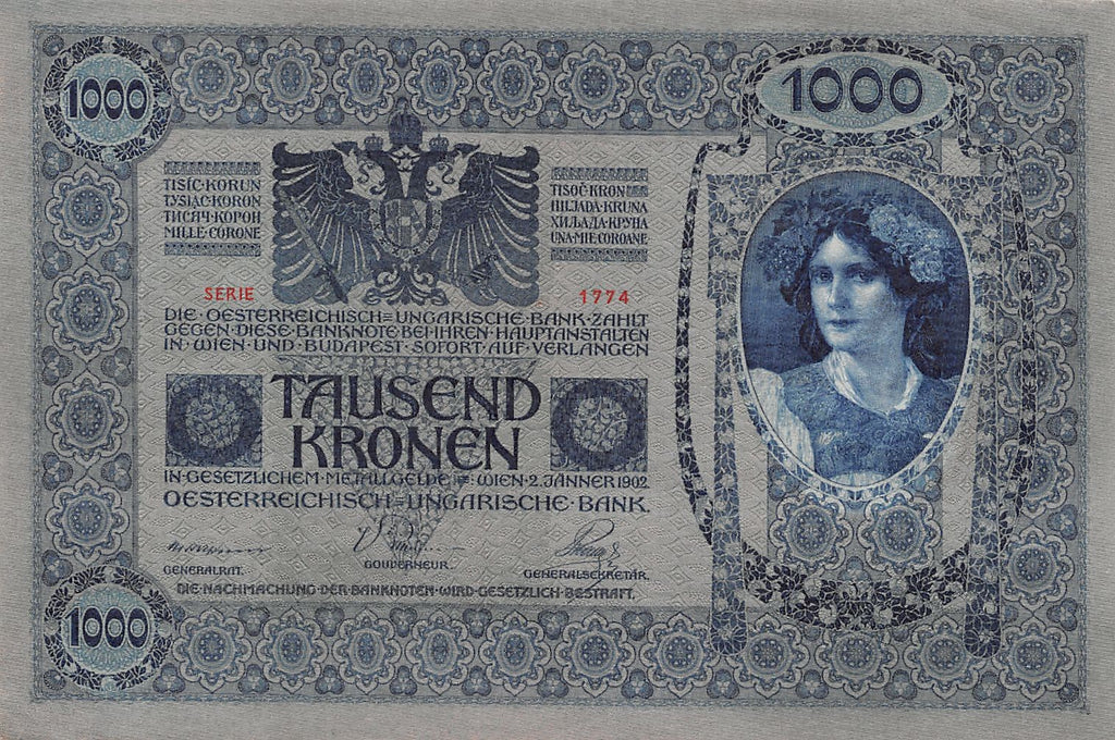 P-059a.1 Oostenrijk 1000 Kronen 1919 AU