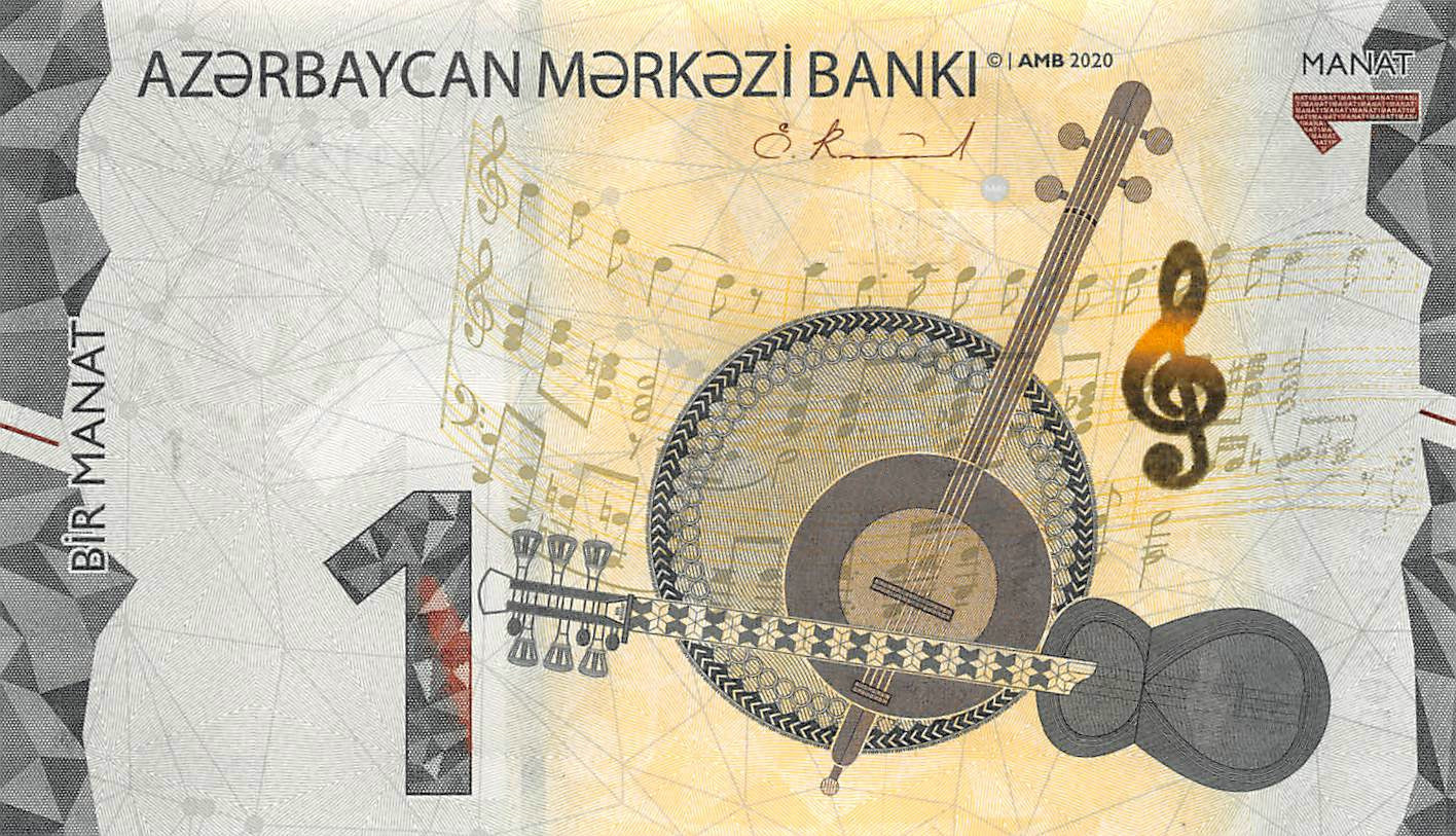 P-38a - Azerbaijan 1 Manat 2020 Unc