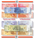 P-119-124 Syrië Complete Set 2025 10-500 Pounds Unc