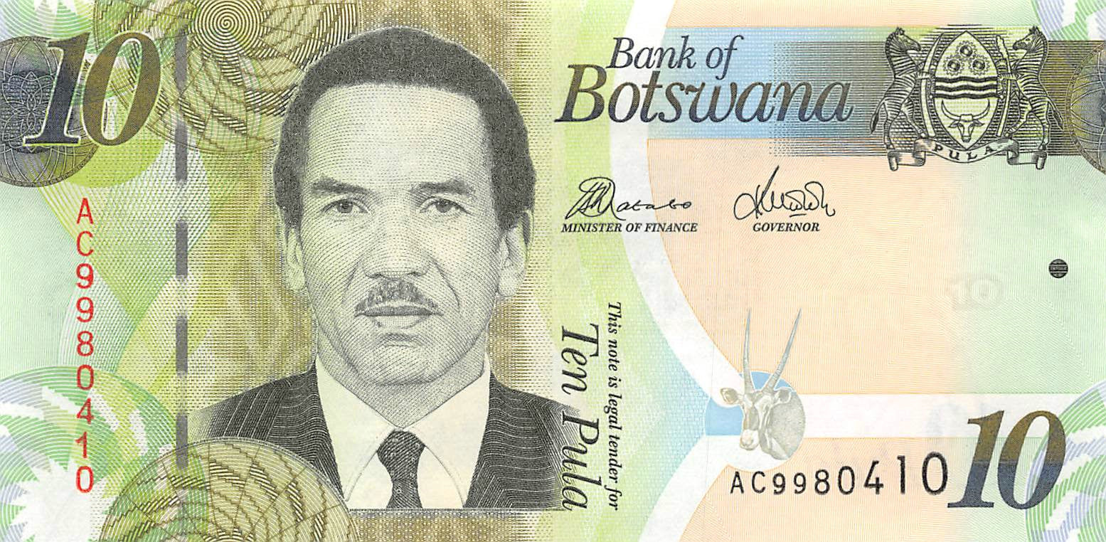 P-30d - Botswana 10 Pula 2014 Unc