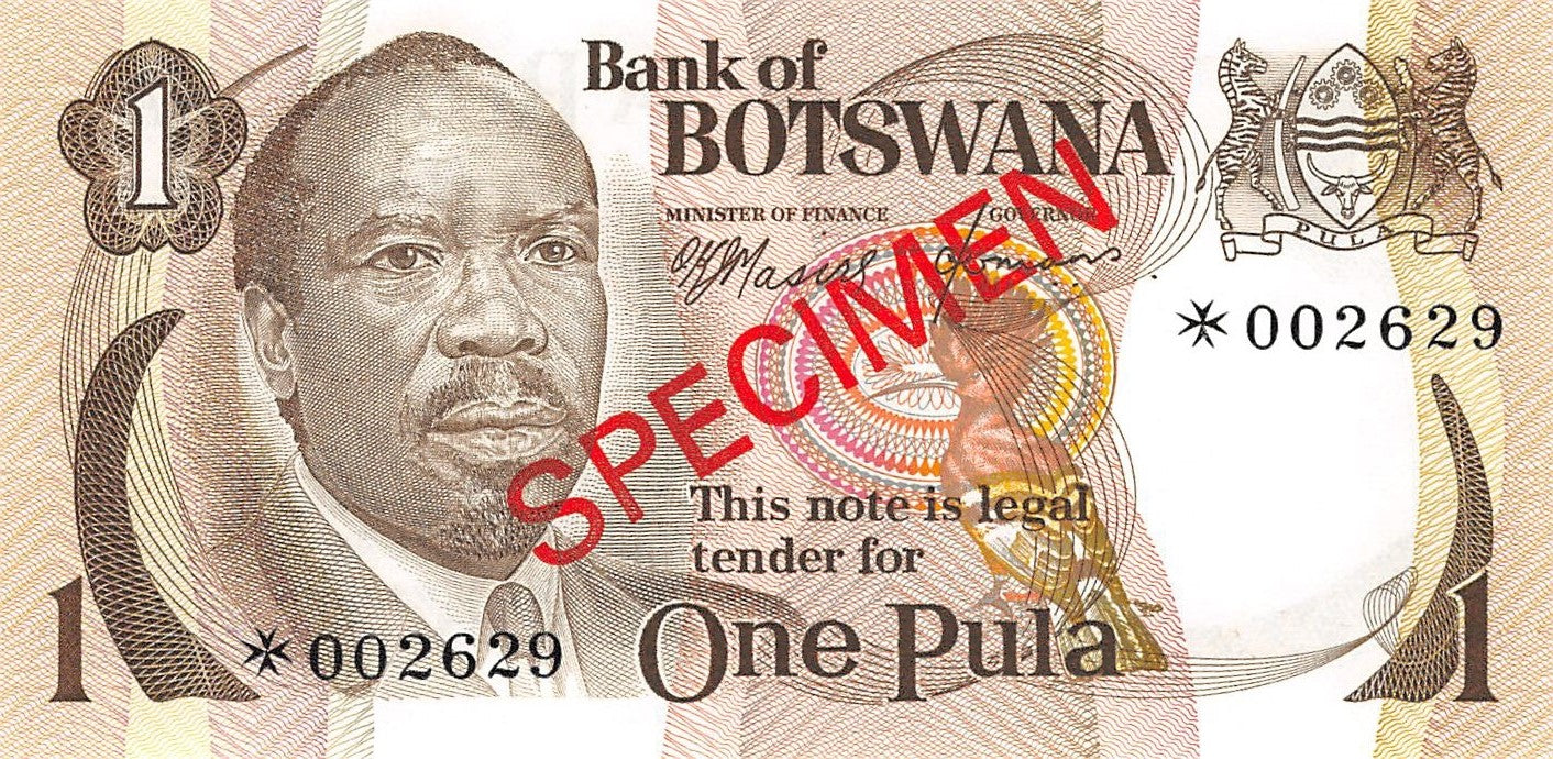 Botswana 37 Pula 1979 Specimen Collectorset (P-CS1/CS5)