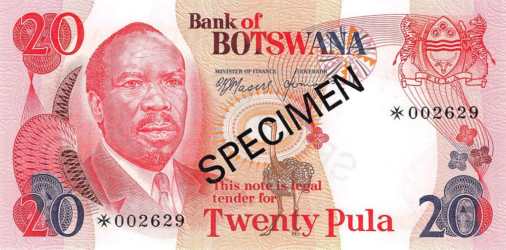 Botswana 37 Pula 1979 Specimen Collectorset (P-CS1/CS5)