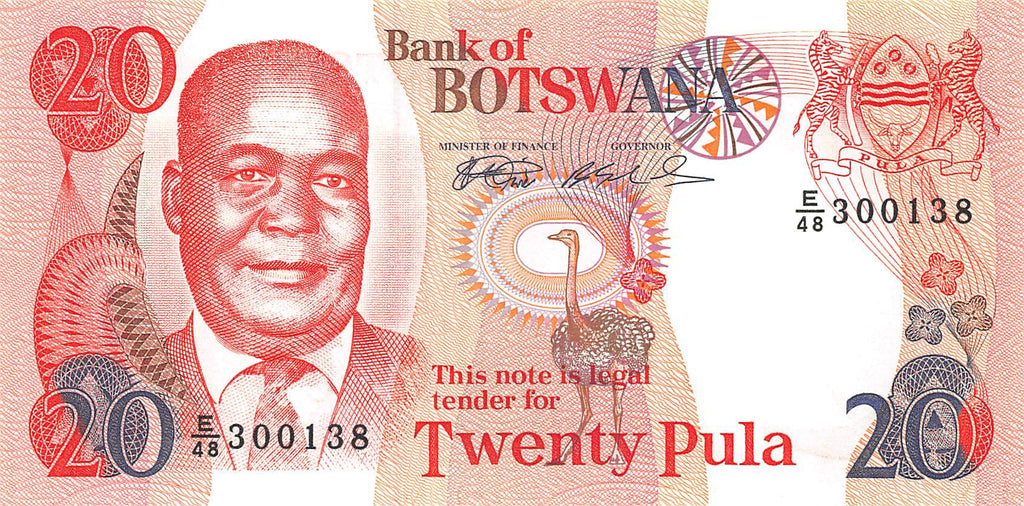 P-21a - Botswana 20 Pula 1999 Unc