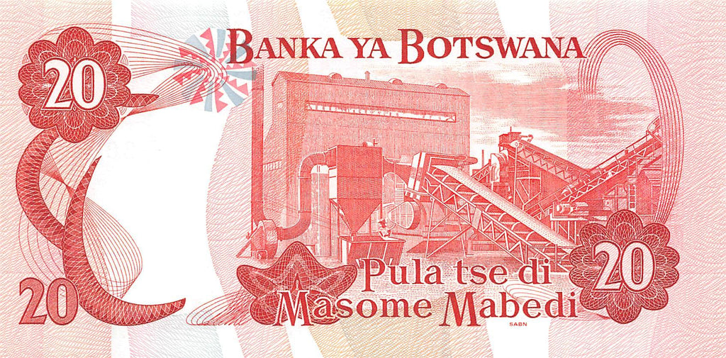 P-21a - Botswana 20 Pula 1999 Unc