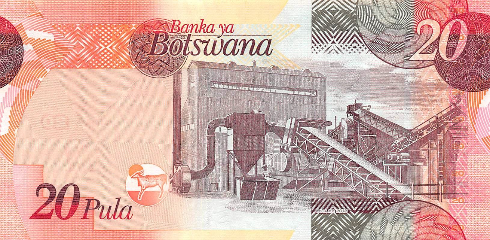 P-31c - Botswana 20 Pula 2012 Unc