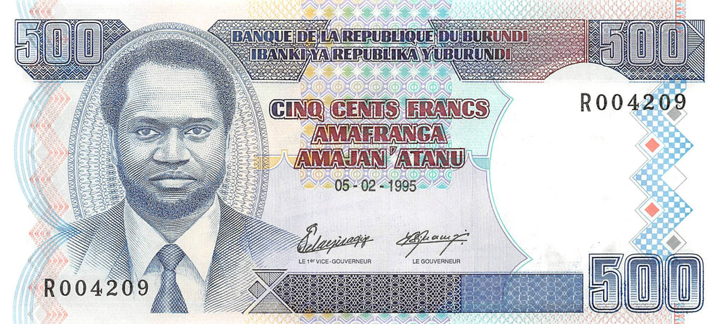 P-37A - Burundi 500 Francs 1995 Unc