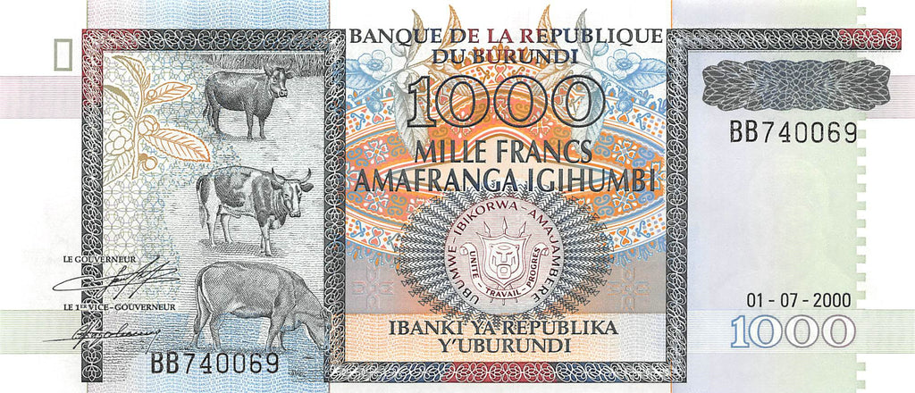 P-39c - Burundi 1000 Francs 2000 Unc