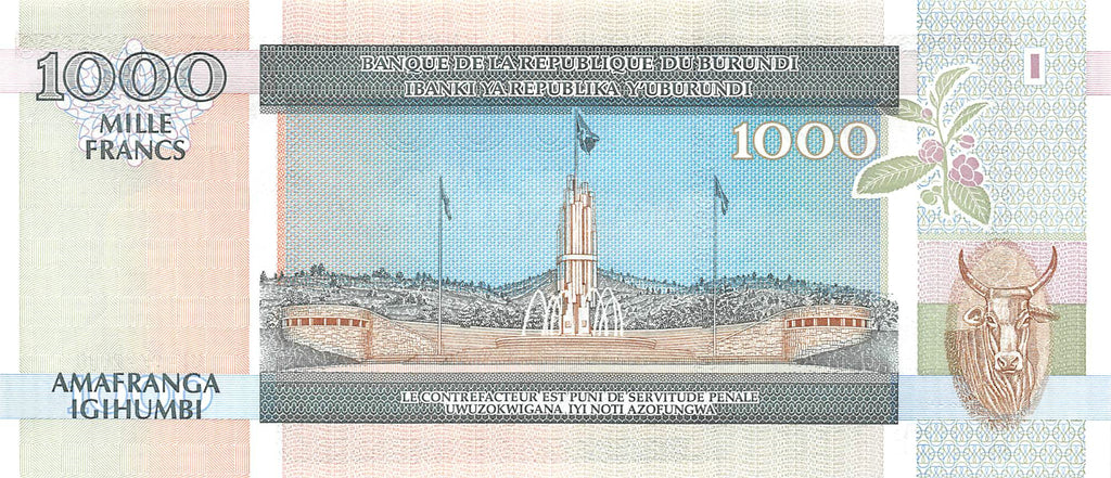 P-39c - Burundi 1000 Francs 2000 Unc