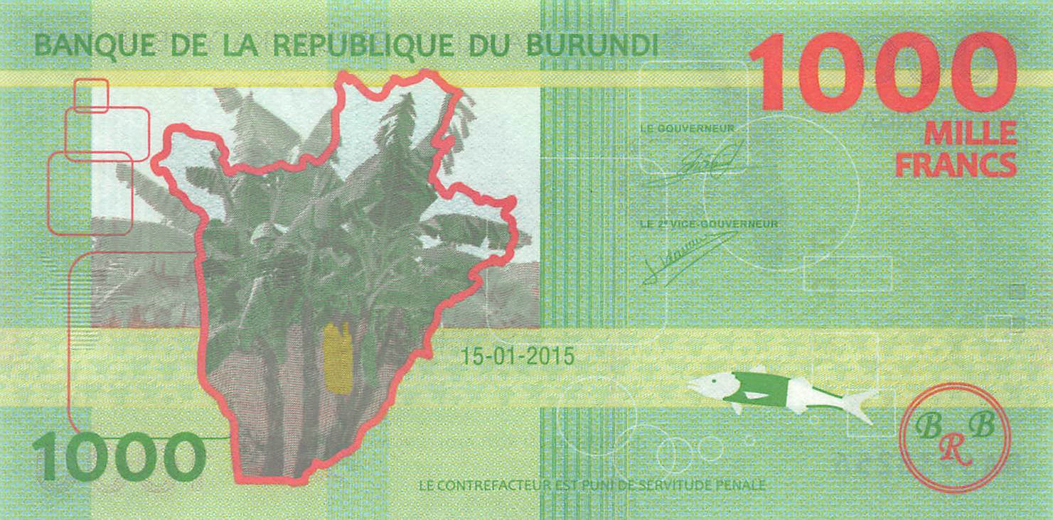 P-51a - Burundi 1000 Francs 2015 Unc