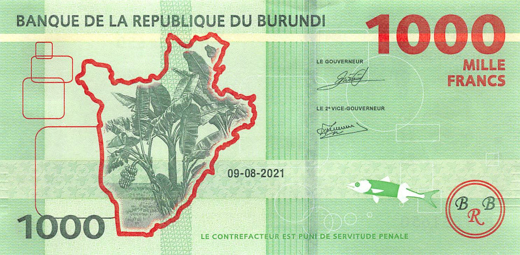 P-51b - Burundi 1000 Francs 2021 Unc