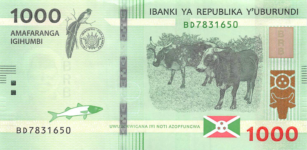 P-51b - Burundi 1000 Francs 2021 Unc